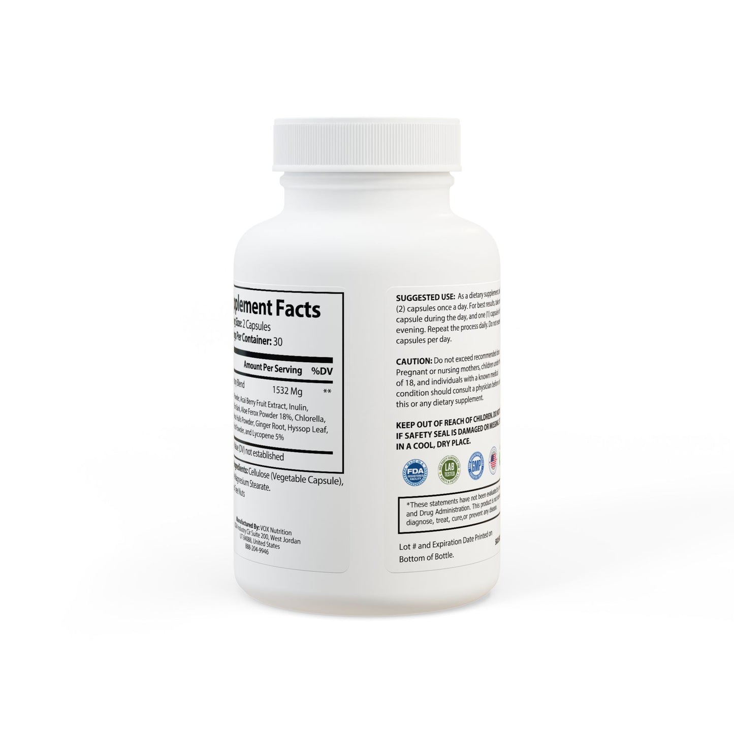 Inner Cleanse – 60 Acai Berry Complex Capsules - LUXESHOP.ME