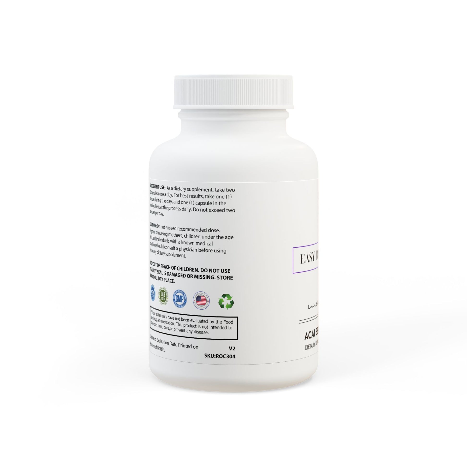 Inner Cleanse – 60 Acai Berry Complex Capsules - LUXESHOP.ME