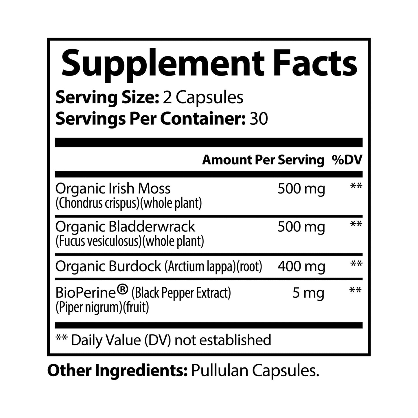 Tidal Balance – 60 Sea Moss Capsules - LUXESHOP.ME
