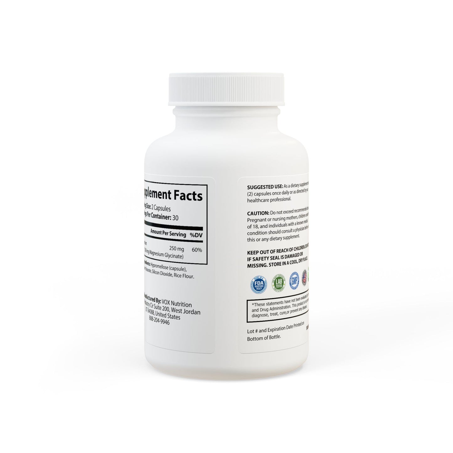 Nervous Grace – 60 Magnesium Glycinate Capsules - LUXESHOP.ME
