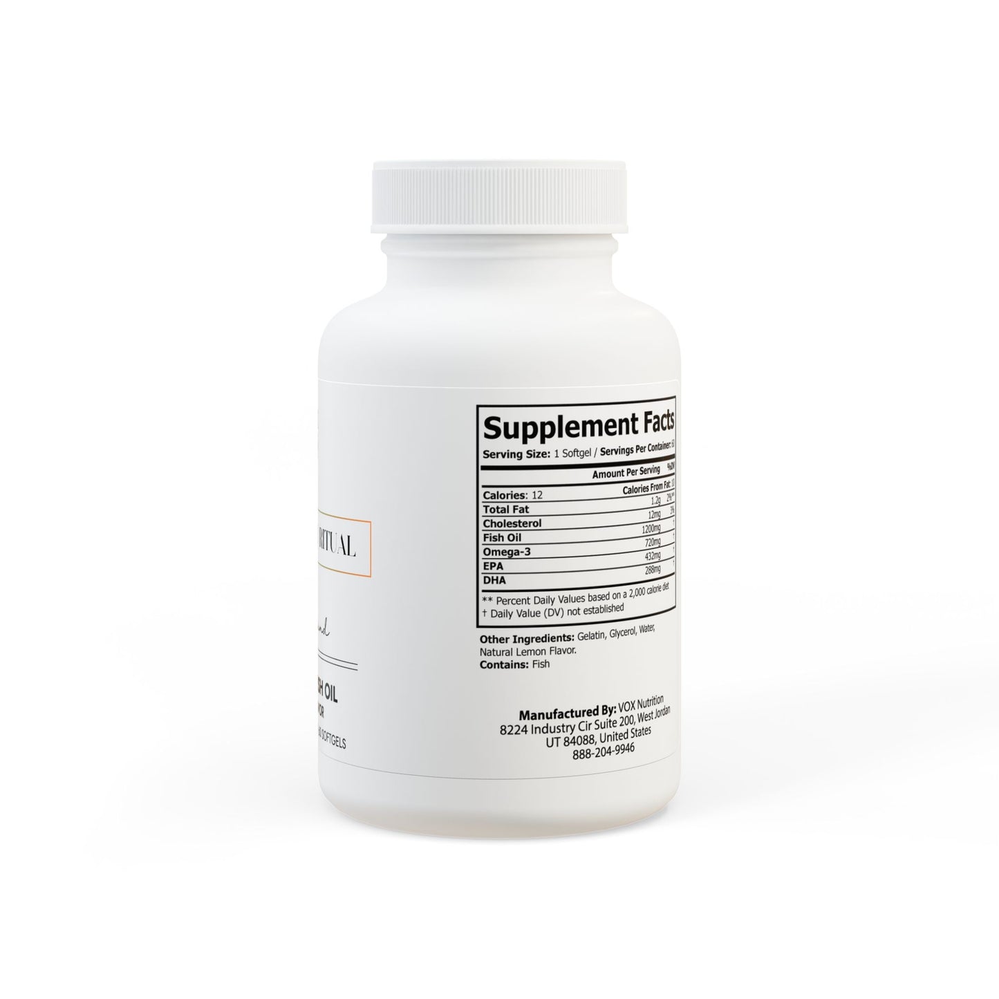 Fluid Mind — 60 Omega 3 Fish Oil Softgels - LUXESHOP.ME