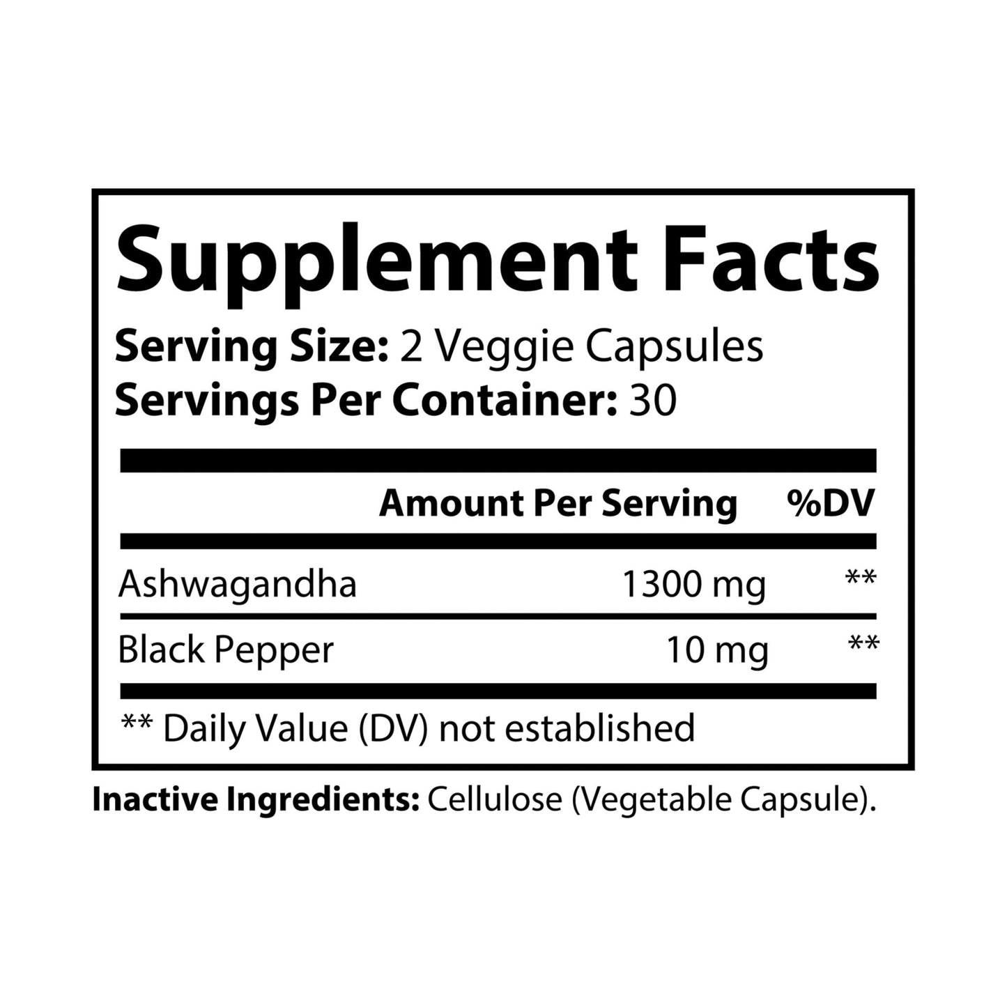 Still Core — 60 Ashwagandha & Black Pepper Capsules - LUXESHOP.ME