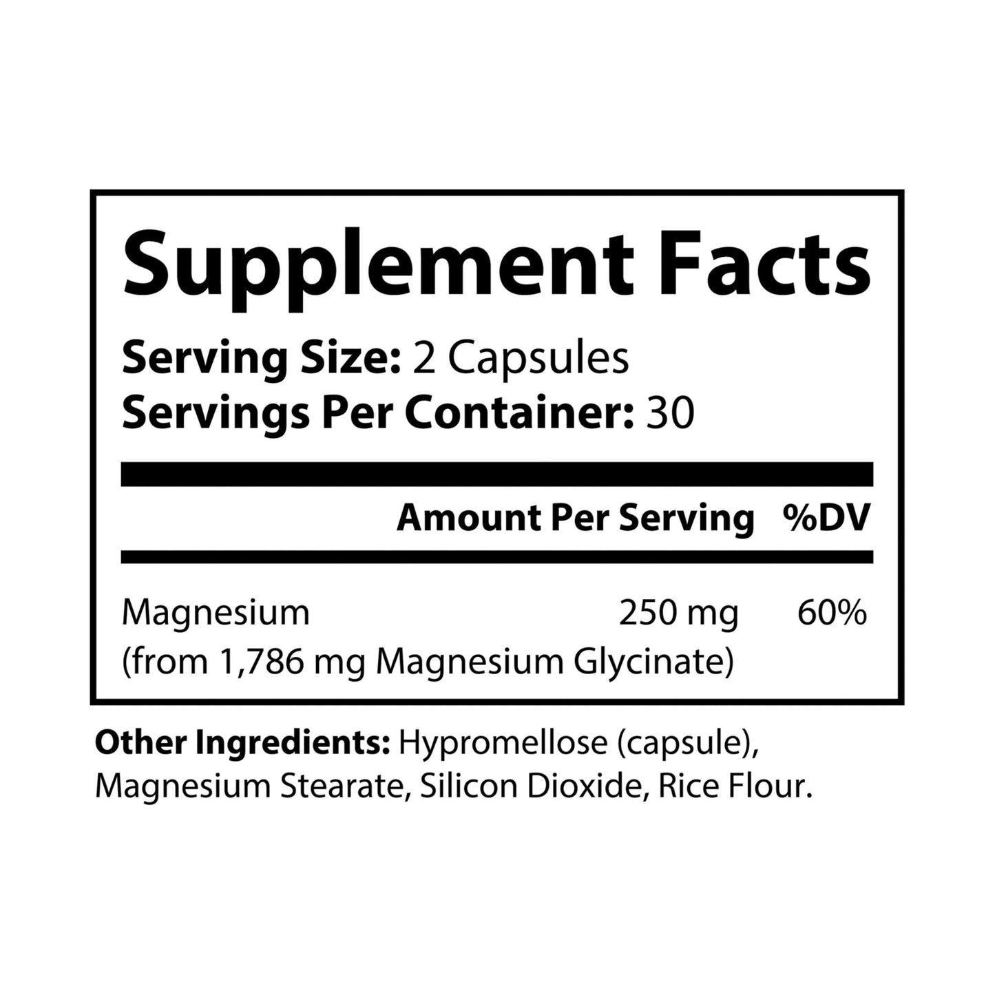 Nervous Grace – 60 Magnesium Glycinate Capsules - LUXESHOP.ME