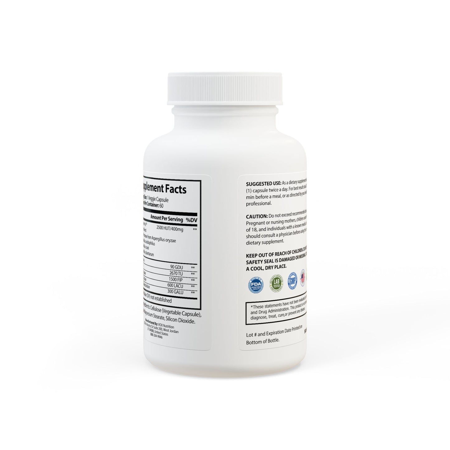 Gentle Flow — 60 Digestive Enzyme Blend Capsules - LUXESHOP.ME