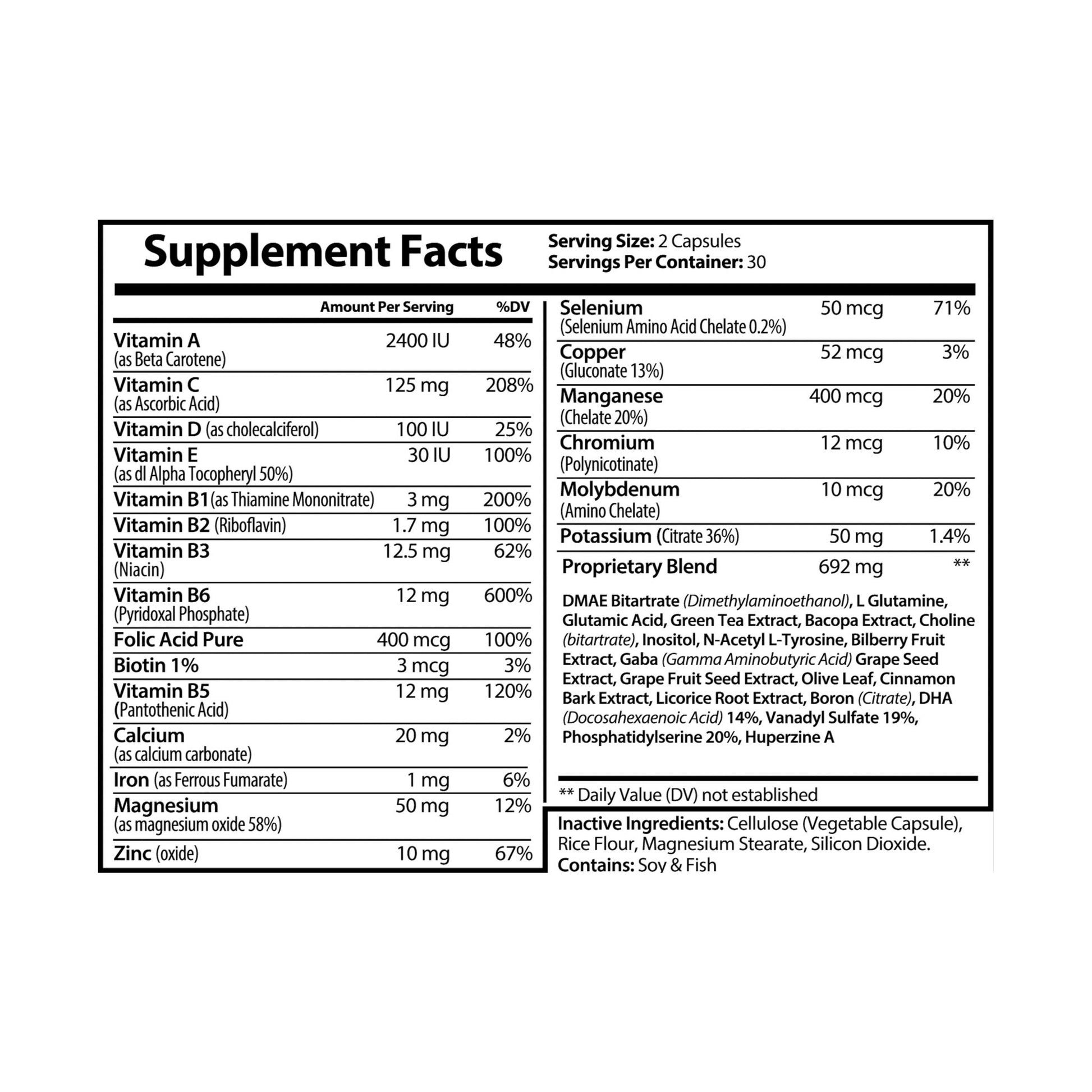 Lucid Edge — 60 Brain Support Complex Capsules - LUXESHOP.ME