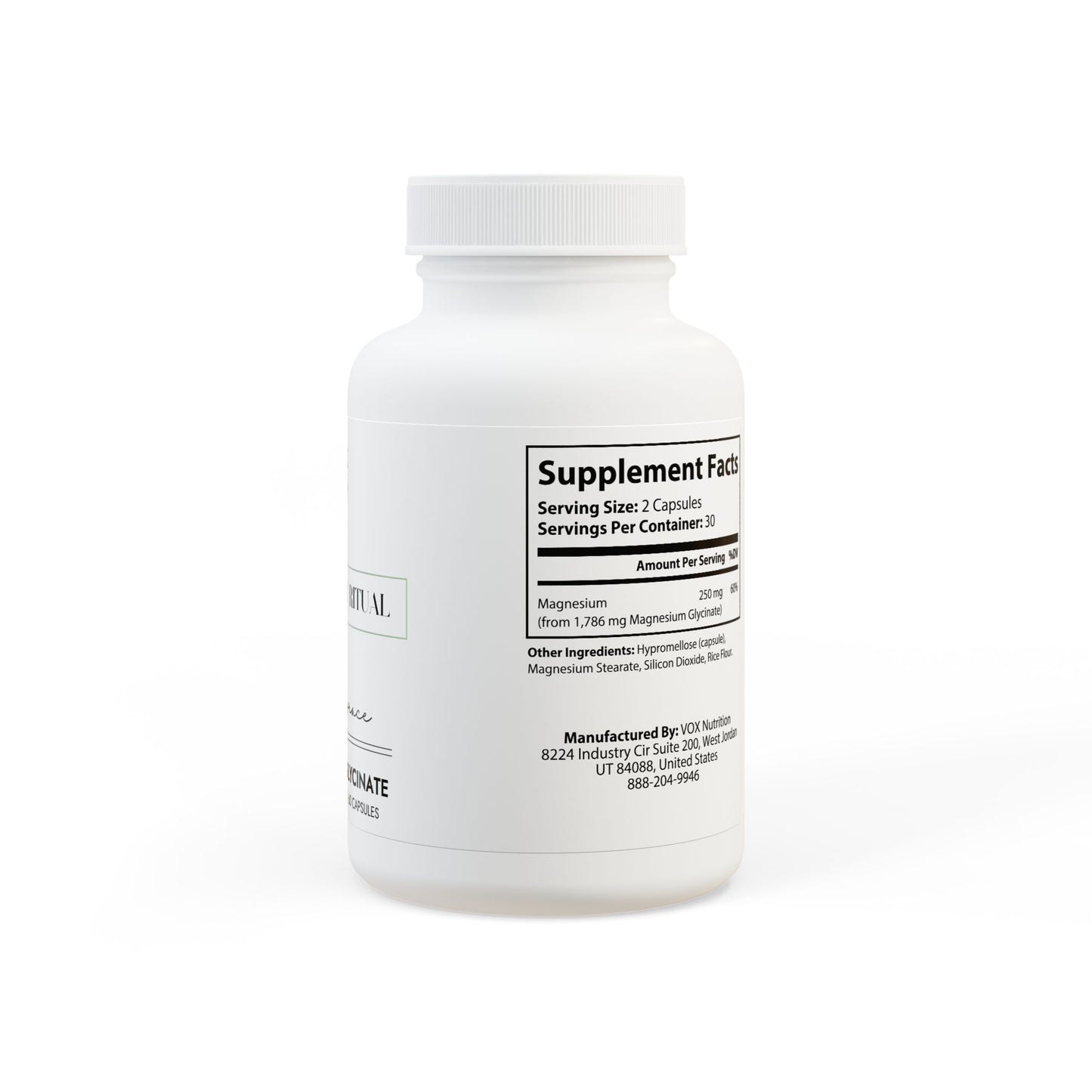 Nervous Grace – 60 Magnesium Glycinate Capsules - LUXESHOP.ME