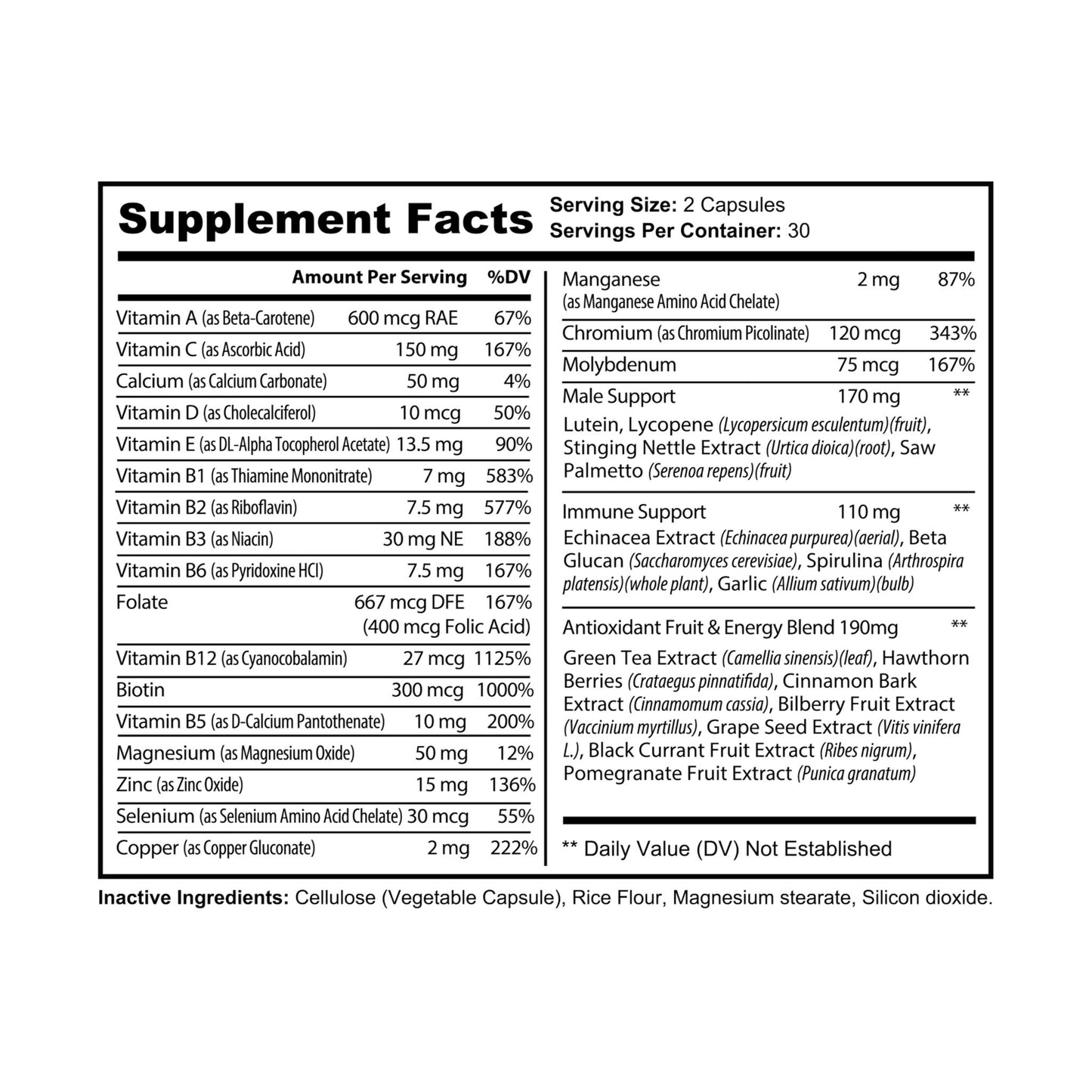 Core Ritual – 60 Multivitamin for Men Capsules - LUXESHOP.ME