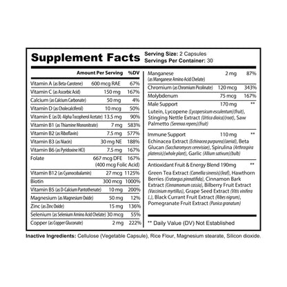 Core Ritual – 60 Multivitamin for Men Capsules - LUXESHOP.ME