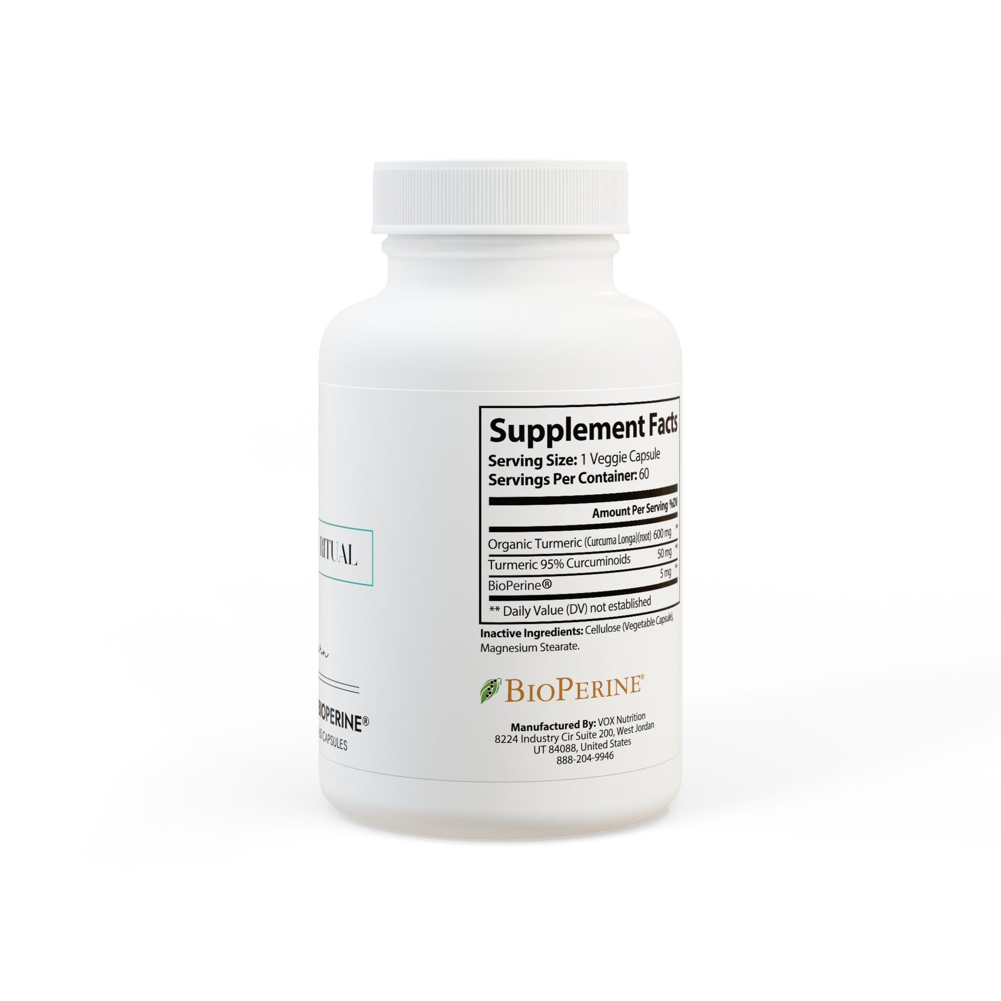 Calm Burn – 60 Turmeric with BioPerine® (Black Pepper Fruit Extract)  Capsules - LUXESHOP.ME