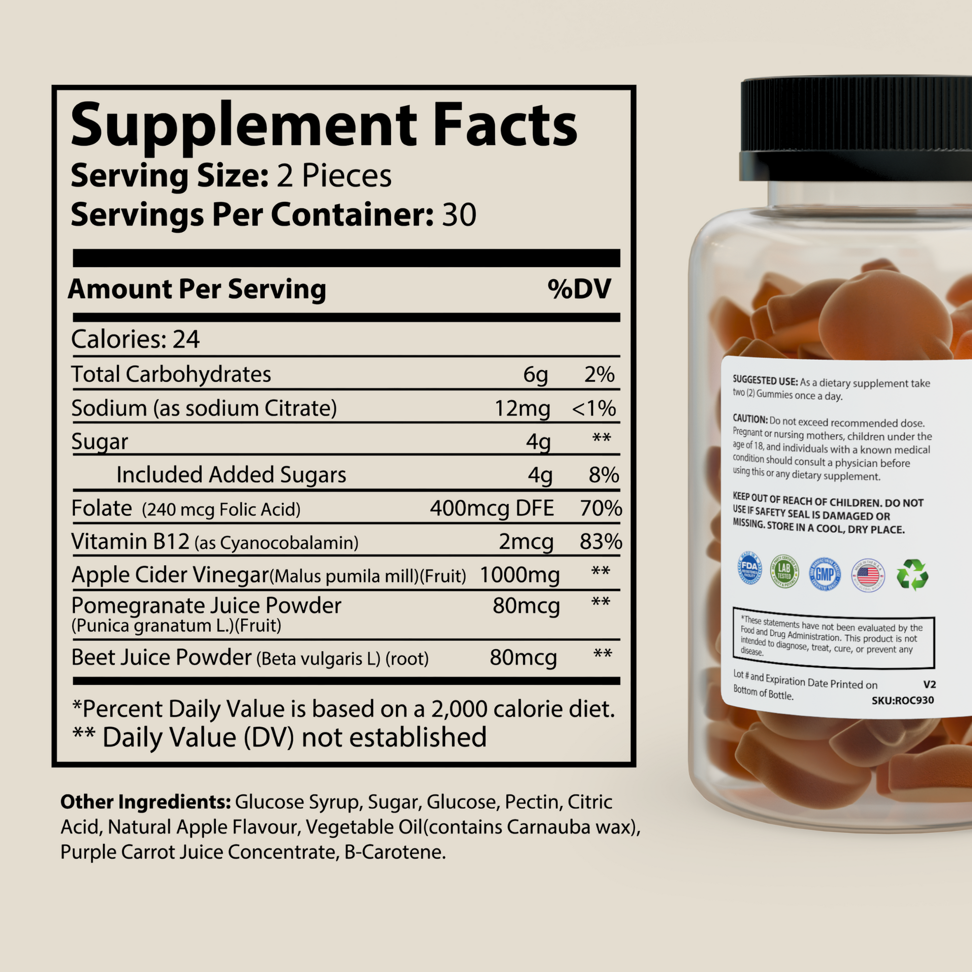 Body Wisdom — 60 Apple Cider Vinegar Gummies - LUXESHOP.ME