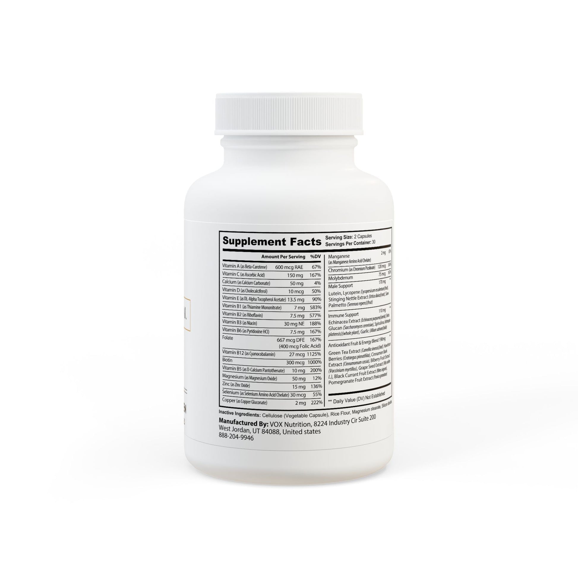 Core Ritual – 60 Multivitamin for Men Capsules - LUXESHOP.ME