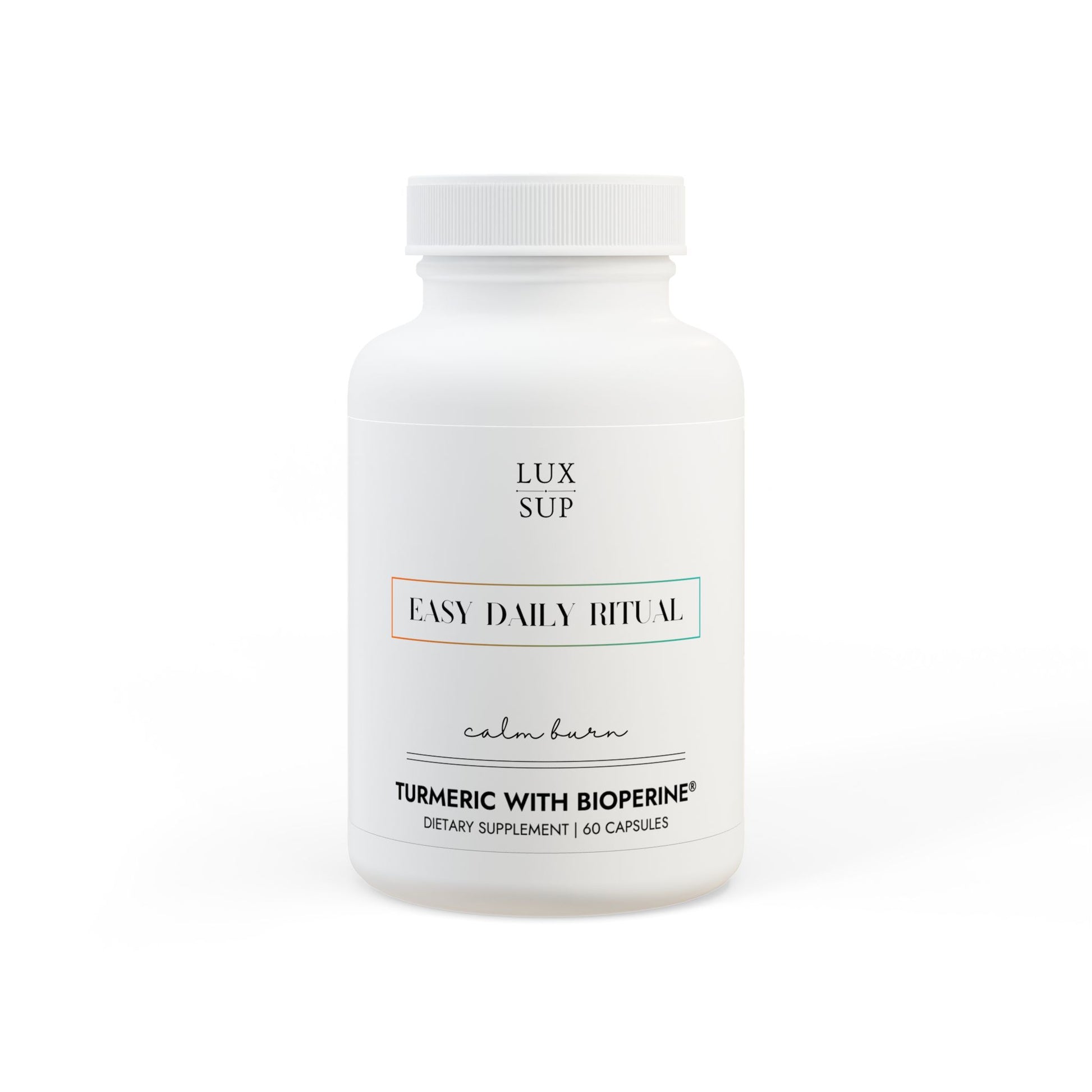 Calm Burn – 60 Turmeric with BioPerine® (Black Pepper Fruit Extract)  Capsules - LUXESHOP.ME