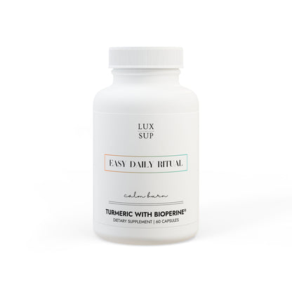Calm Burn – 60 Turmeric with BioPerine® (Black Pepper Fruit Extract)  Capsules - LUXESHOP.ME