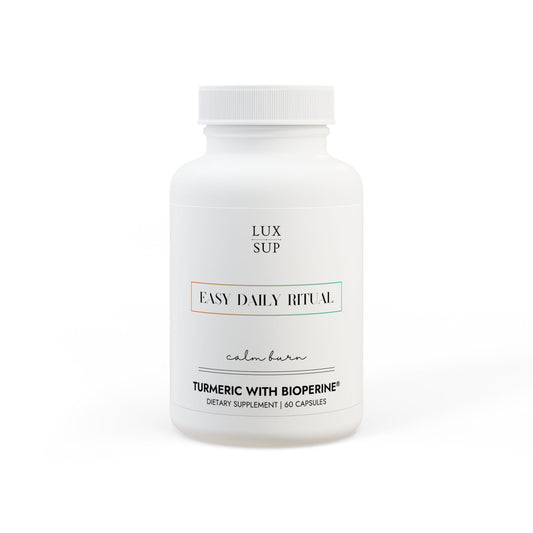 Calm Burn – 60 Turmeric with BioPerine® (Black Pepper Fruit Extract)  Capsules - LUXESHOP.ME